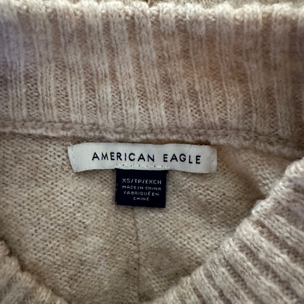 Cherry Graphics Tan Crew Neck Sweater American Eagle - SIze XS - Picture 4 of 4